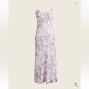 J. Crew x Flora Obscura cupro-blend slip dress in lavender fields